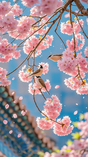 樱花,花瓣,背景素材