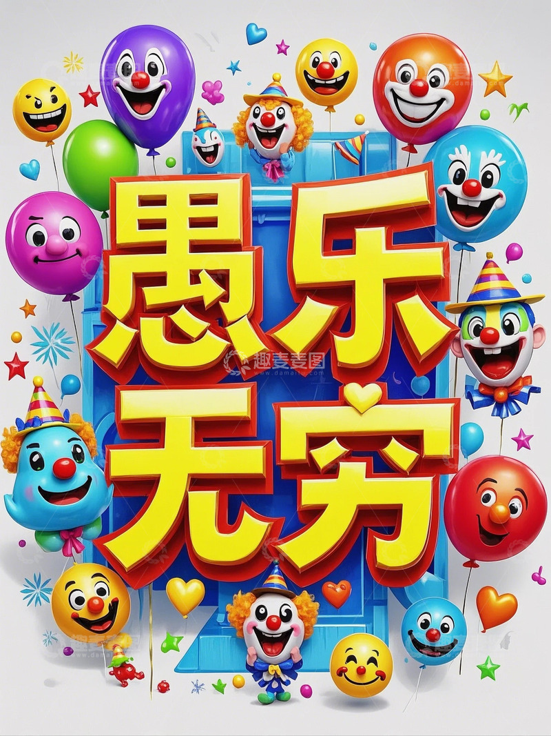 高清大图下载【趣麦麦图】愚人节有趣背景素材4