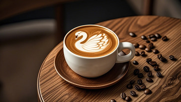 美味的拉花咖啡