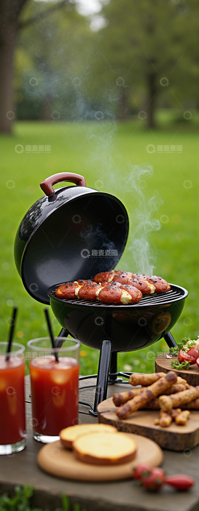户外烧烤烤肉露营