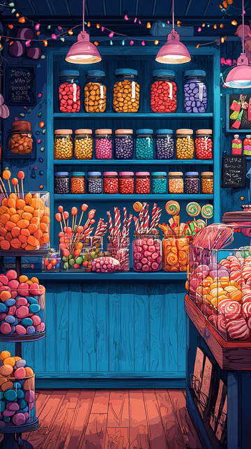 蓝色糖果店