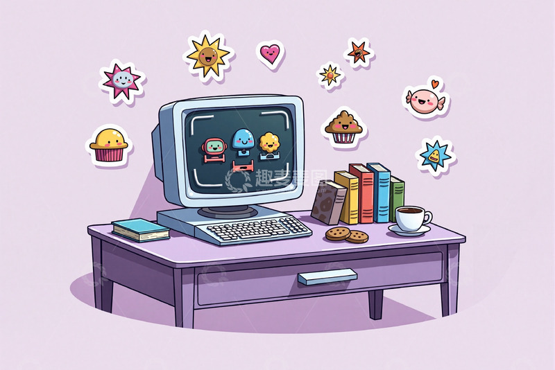 高清大图下载【趣麦麦图】卡通电脑游戏素材