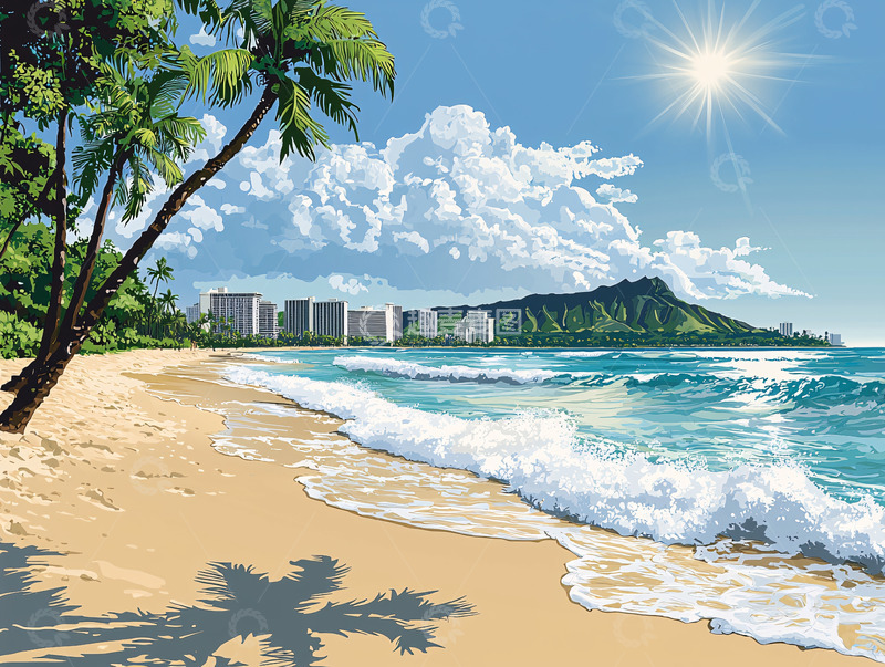 高清大图下载【趣麦麦图】夏威夷海滩风景