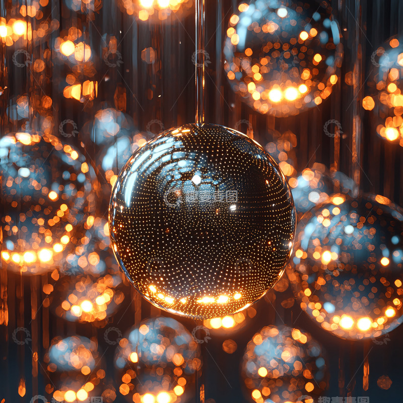 高清大图下载【趣麦麦图】闪亮迪斯科球簇