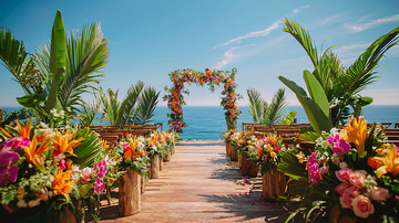 海边婚礼仪式现场