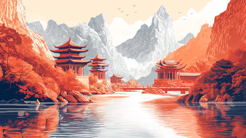 高清大图下载【趣麦麦图】水墨山水画72