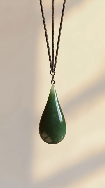 极简风格绿玉髓吊坠