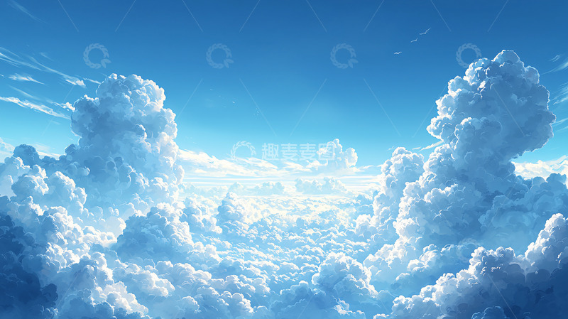 高清大图下载【趣麦麦图】动漫风格的天空云彩