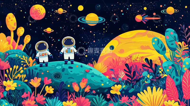 高清大图下载【趣麦麦图】太空宇航员