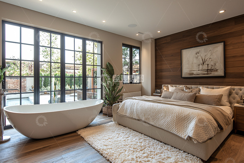 高清大图下载【趣麦麦图】现代简约卧室设计17