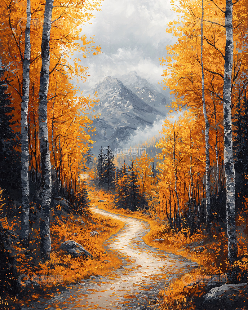 高清大图下载【趣麦麦图】秋日山林小路