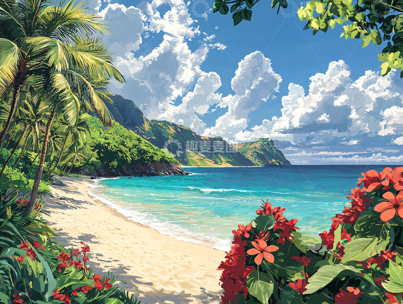 高清大图下载【趣麦麦图】热带海滩风光