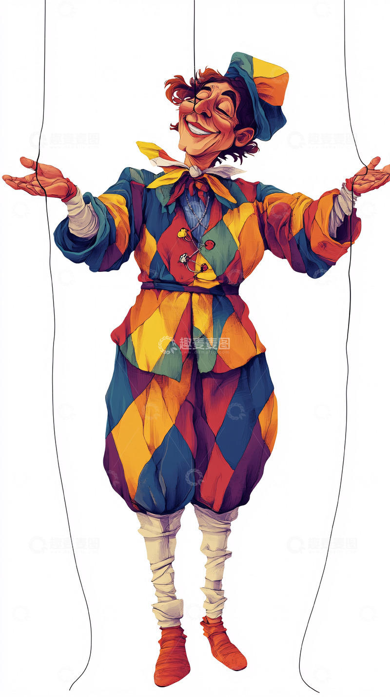 高清大图下载【趣麦麦图】彩色木偶