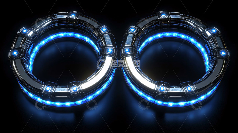 高清大图下载【趣麦麦图】科技感无限环形灯带
