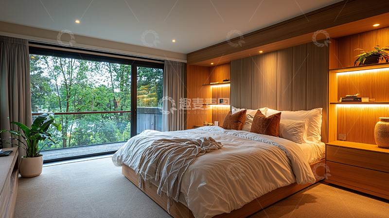 高清大图下载【趣麦麦图】现代简约卧室设计18