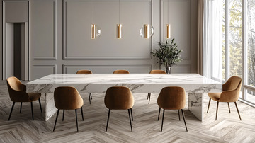 现代简约大理石餐桌