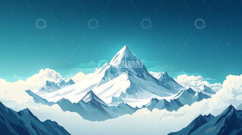 高清大图下载【趣麦麦图】雪山云海高清壁纸