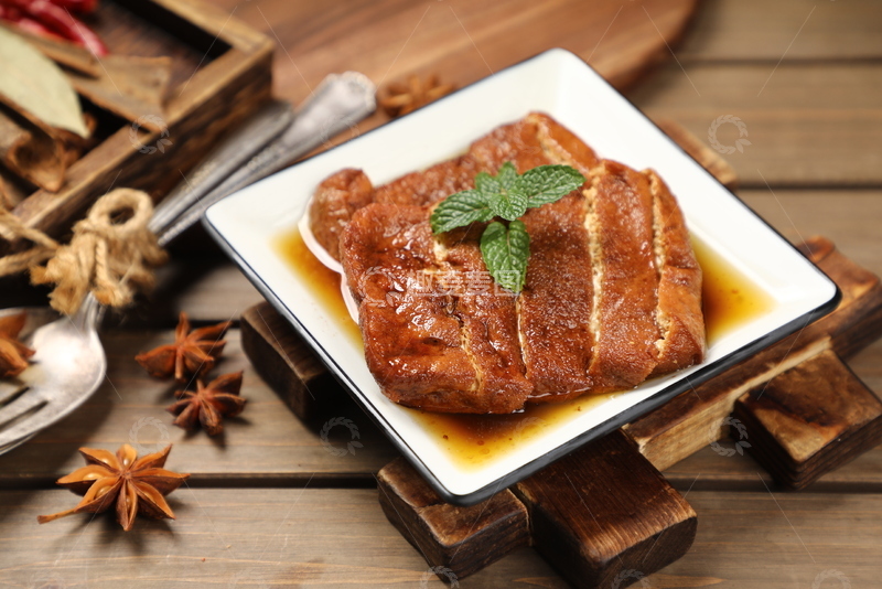 高清大图下载【趣麦麦图】-卤豆干广式卤味