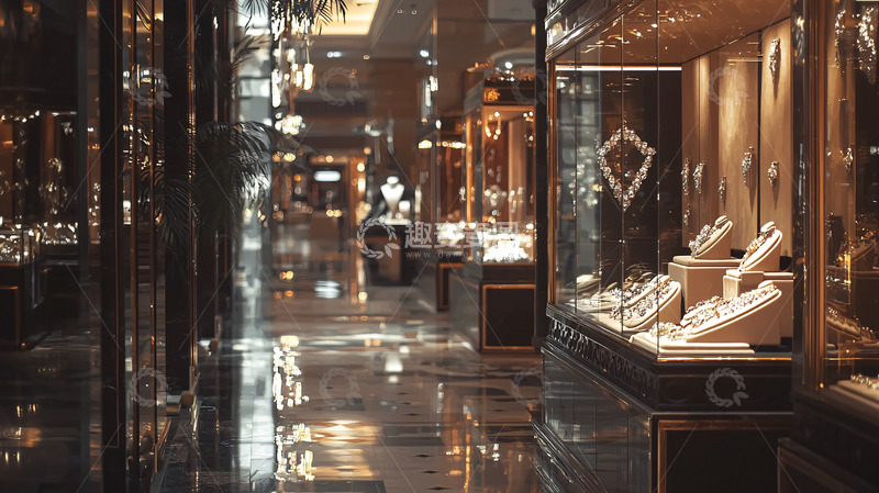 高清大图下载【趣麦麦图】高端珠宝店走廊