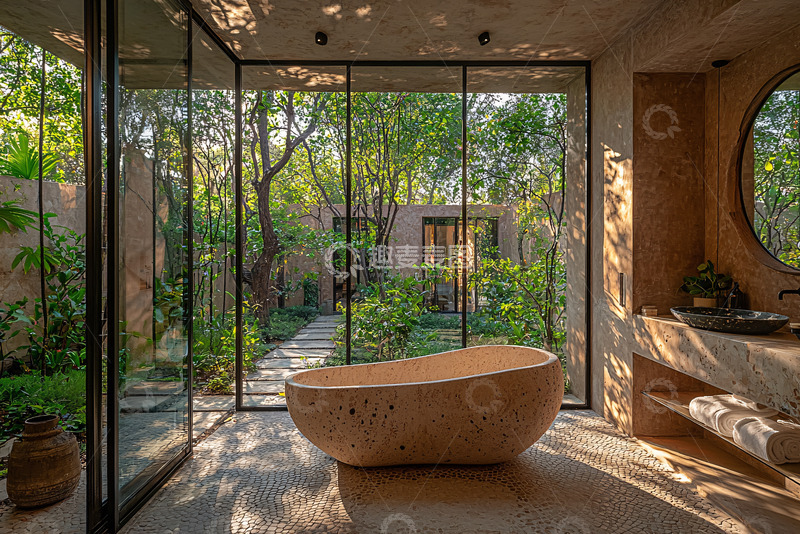 高清大图下载【趣麦麦图】现代极简风浴室