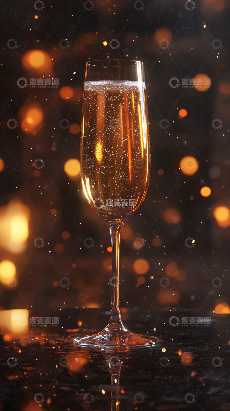 高清大图下载【趣麦麦图】香槟酒杯闪耀背景