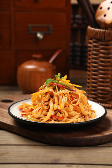 炝拌干豆腐小菜1