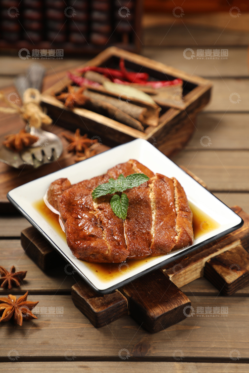 高清大图下载【趣麦麦图】-卤豆干广式卤味1