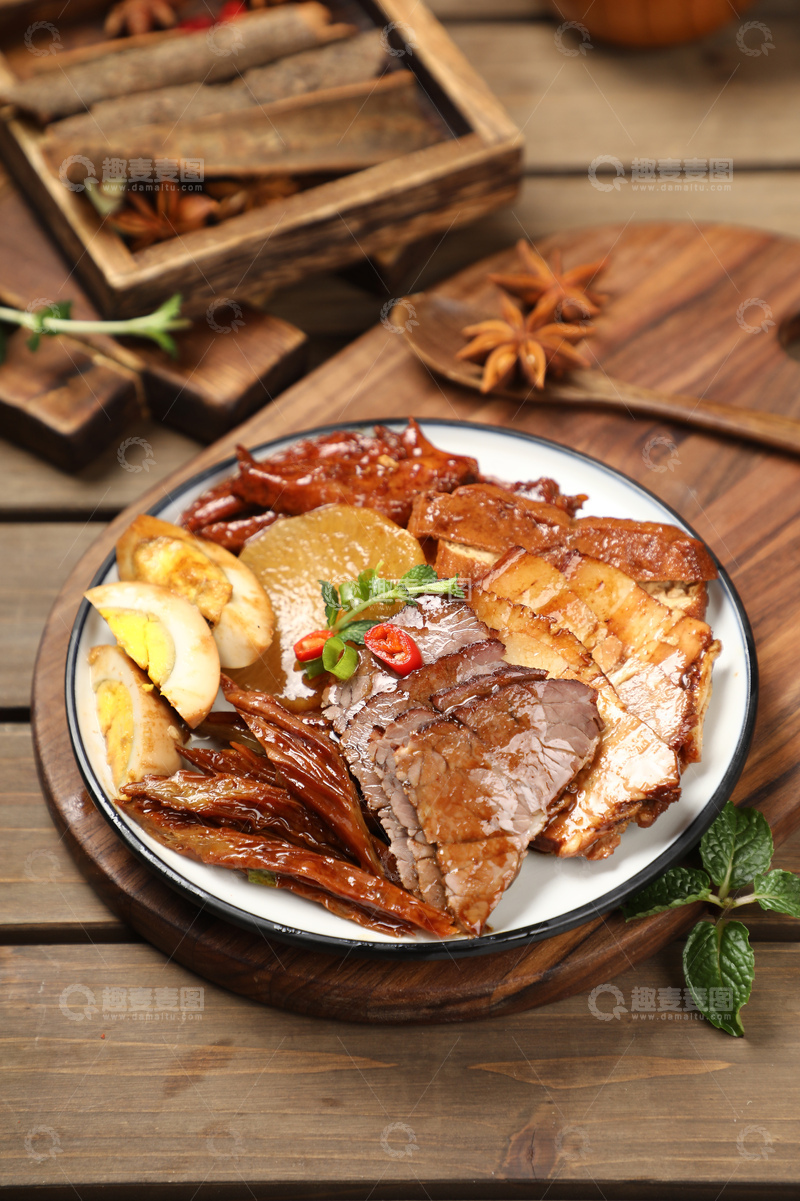 高清大图下载【趣麦麦图】广式卤水拼盘