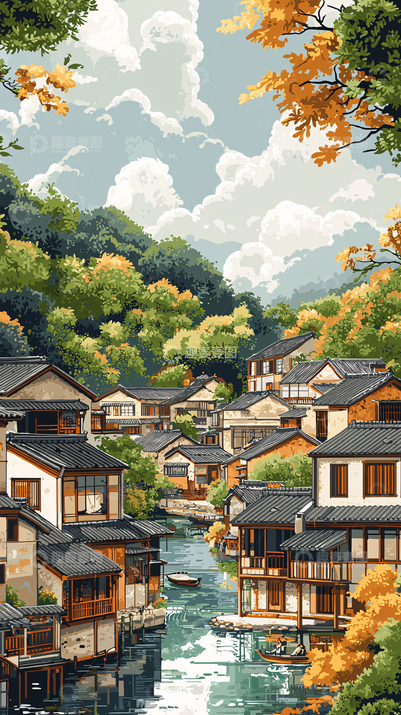 高清大图下载【趣麦麦图】水墨江南