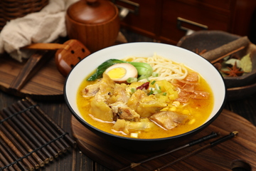 金汤猪脚面摄影图3