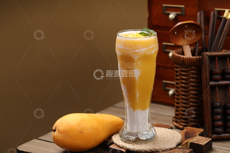 高清大图下载【趣麦麦图】杨枝甘露饮品1