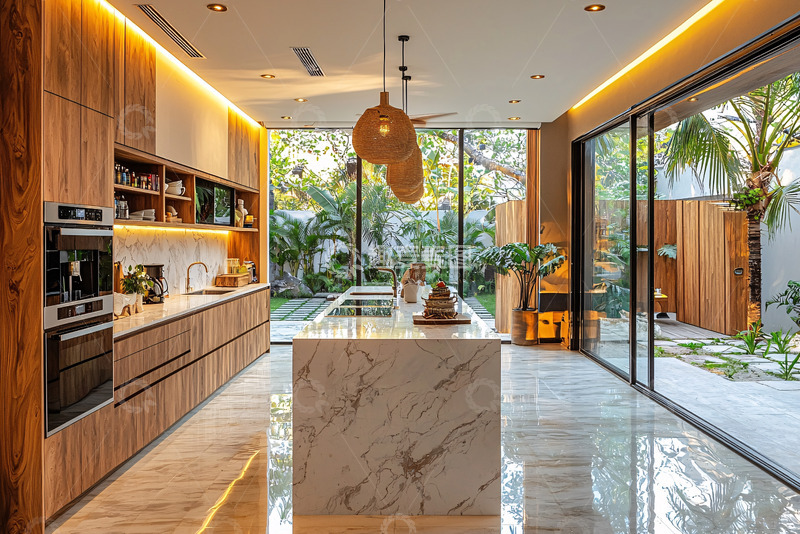 高清大图下载【趣麦麦图】现代简约开放式厨房