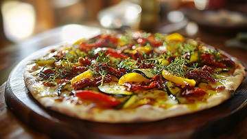 美味的蔬菜披萨