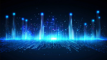 蓝色科技感光束背景