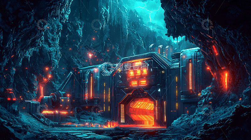 高清大图下载【趣麦麦图】地下基地