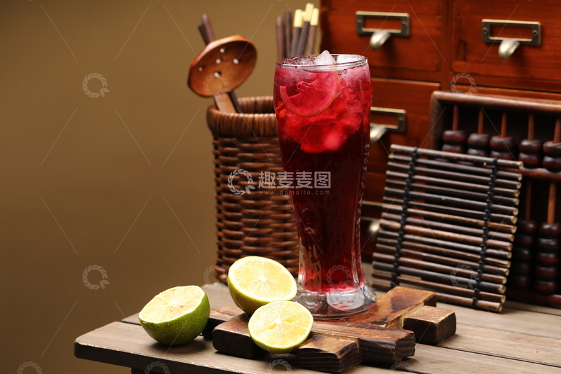 高清大图下载【趣麦麦图】柠檬红茶果汁2