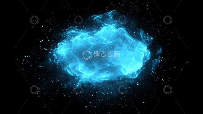 高清大图下载【趣麦麦图】蓝色能量球