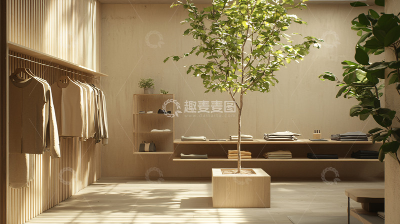 高清大图下载【趣麦麦图】极简风格服装店室内设计
