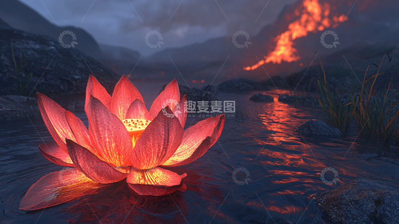 高清大图下载【趣麦麦图】水中莲花