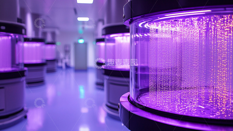 高清大图下载【趣麦麦图】紫色光照培养罐