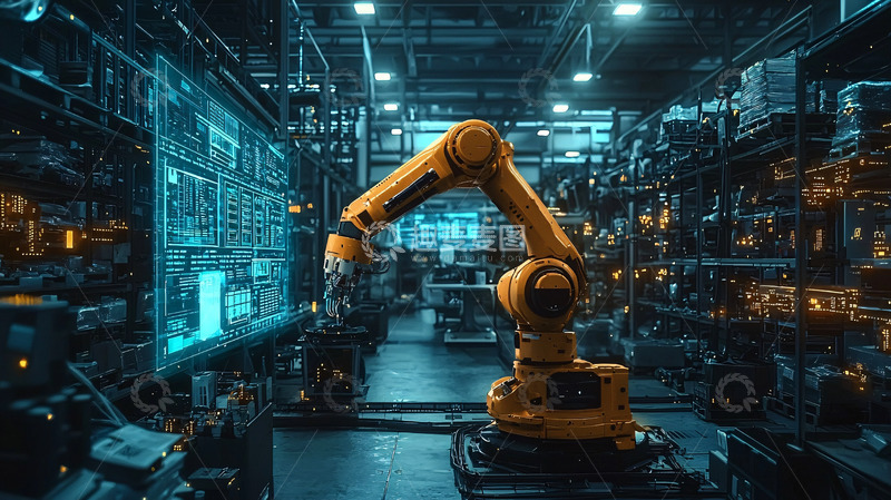 高清大图下载【趣麦麦图】工业机器人自动操作