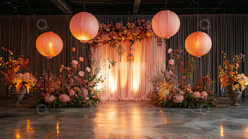 高清大图下载【趣麦麦图】浪漫舞台背景
