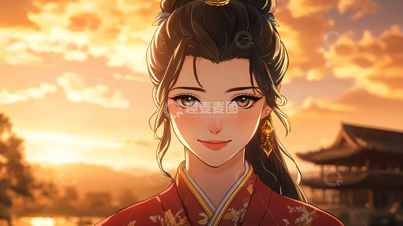 高清大图下载【趣麦麦图】古风美女