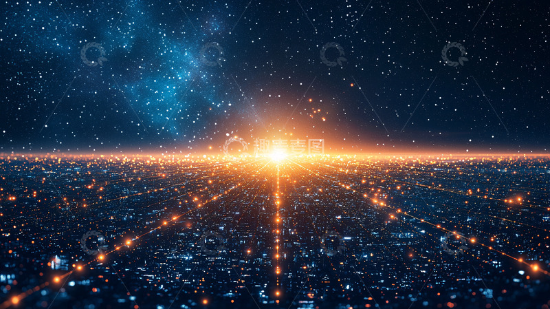 高清大图下载【趣麦麦图】宇宙城市夜景