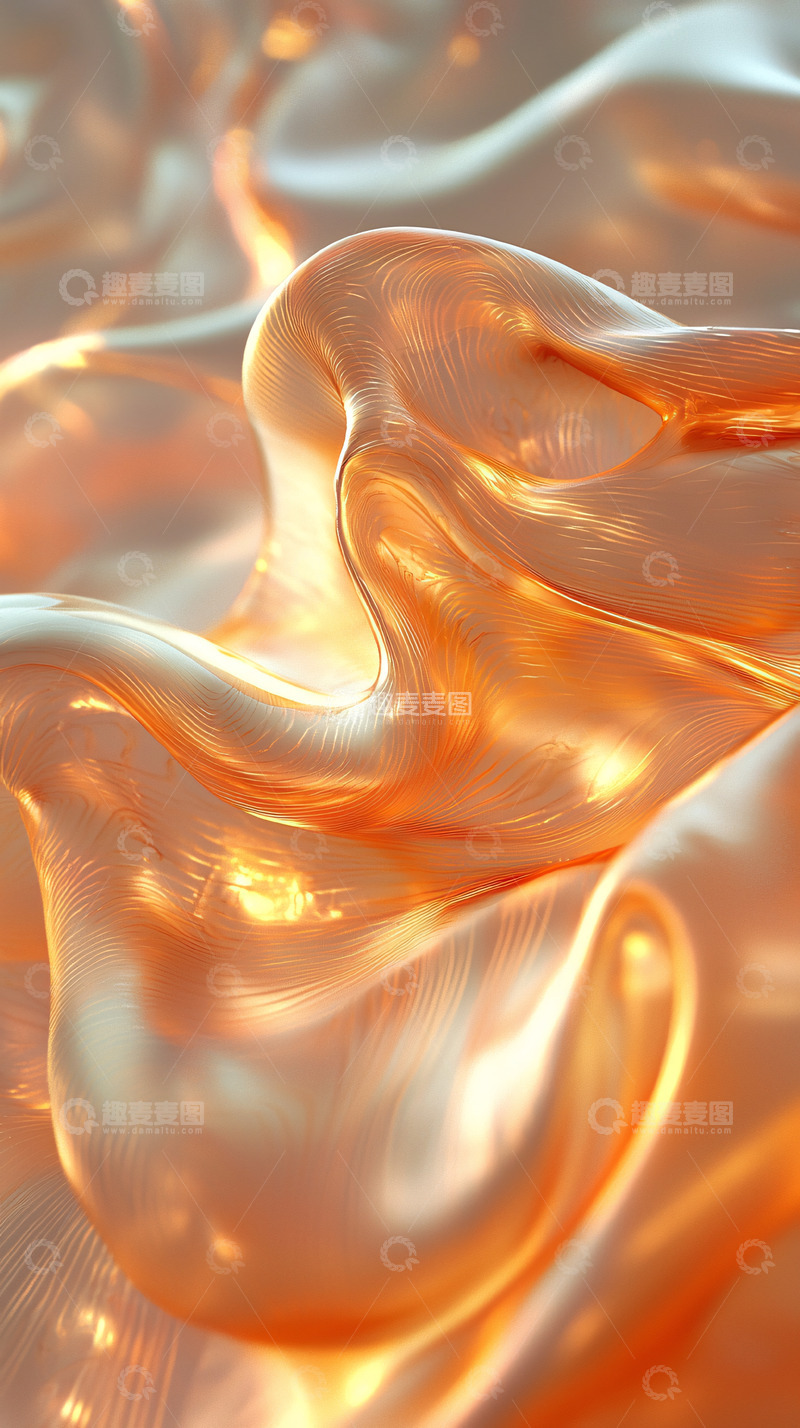 金色丝绸般光泽流淌的质感