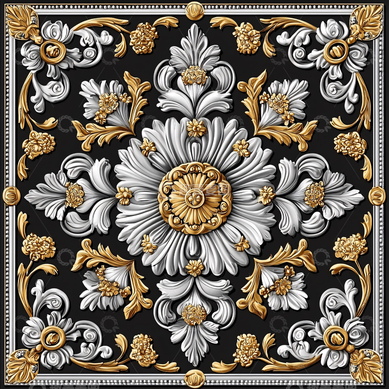 高清大图下载【趣麦麦图】巴洛克风格纹理
