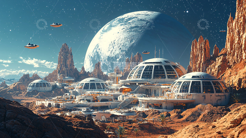 高清大图下载【趣麦麦图】外星球基地