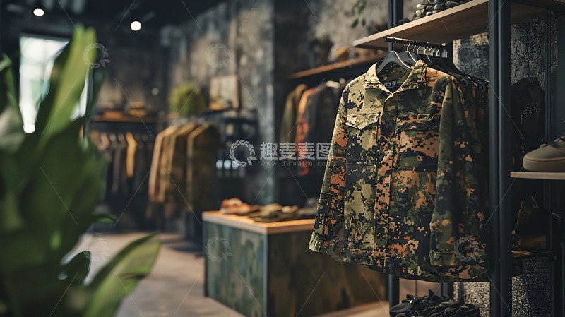 高清大图下载【趣麦麦图】复古服装店场景