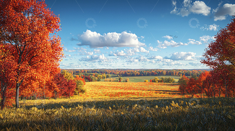 高清大图下载【趣麦麦图】秋日田园风光14