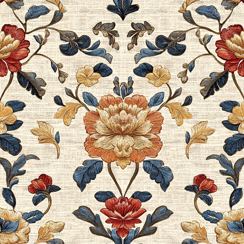 高清大图下载【趣麦麦图】中式花卉纹理